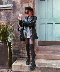 Scotland Outfit, Tumblr Grunge, Preppy Grunge, My Outfit, Fit Ideas, Winter Fits, All Black Outfit, Alternative Outfits, Wardrobe Style