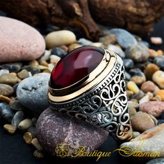 Asma Ul Husna Silver Islamic Ring | Boutique Ottoman Exclusive Luxury Handmade Ruby Ring, Luxury Silver Ruby Ring, Collectible Red Ruby Ring With Polished Finish, Luxury Silver Ruby Ring With Polished Finish, Luxury Red Ruby Ring Hallmarked, Luxury Hallmarked Silver Ruby Ring, Luxury Handmade Red Jewelry, Luxury Hallmarked Red Rings, Red Garnet Rings With Polished Finish