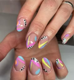 Summer Nails 2023, Nails 2023, Acrylic Nail Art, Funky Nails, Summer Nail