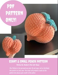 an image of a crocheted peach pattern