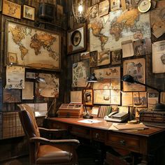 Business Images Download: Office Pictures Variety Vintage Study Room, Academic Decor, Explorer Room, Dream Home Office, Home Office Setup Ideas, Business Images, Best Home Office, African Furniture, Vintage Home Office