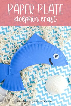 paper plate dolphin craft for kids to make