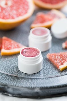 Homemade Pink Grapefruit Lip Balm Diy Makeup Recipe, Diy Lip Scrub, Lip Scrubs