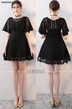 Mini Little Black Aline Lace Party Dress with Sleeves Ref#MXL86013 at GemGrace. #SpecialOccasionDresses Shop now to get $10 off. Pro custom-made service for wedding dress, formal dress. View Special Occasion Dresses,Homecoming Dresses,Cheap Homecoming Dresses,Short Homecoming Dresses,Black Homecoming Dresses,Modest Homecoming Dresses for more ideas. Click to shop now! #BuyableSpecialOccasionDresses Gothic A-line Mini Dress For Party, Gothic Knee-length Party Mini Dress, Gothic Knee-length Mini Dress For Party, Black A-line Party Evening Dress, Black A-line Party Dress, Gothic A-line Party Dress, Gothic A-line Party Mini Dress, Fitted Black Dress For Banquet, Black Fitted Dress For Banquet