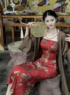 Beth and Brian Qipao-SY New Chinese style ( 新中式 ), red midi Qipao Qipao Black, Black Cheongsam, Qipao Pattern, Qipao Wedding, Red Qipao, Vietnam Dress, Chinese Qipao, Modern Qipao, Chinese Cheongsam