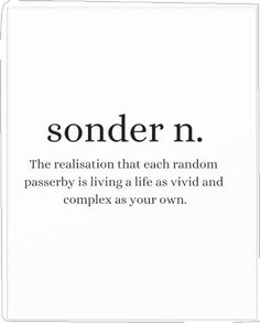 an image of the words sonder n in black and white