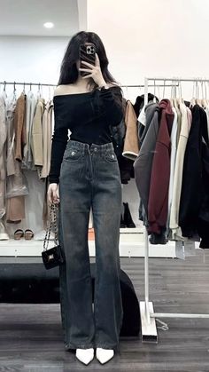 Date Outfit Korean, Korean Outfits Elegant, Korean Date Outfit, Ulzzang Fashion Casual, Outfit Konser, Casual Outfit Inspiration, Korean Casual Outfits