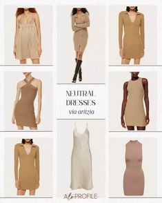 Neutral Dresses // Aritzia, spring dresses, spring fashion, mini dresses, neutral dresses, spring vacay outfits, spring trends, spring outfits, date night outfits Dresses Aritzia, Outfits Date, Neutral Dresses, Date Night Outfits