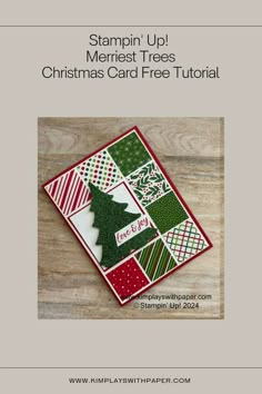 stampin'up merry trees christmas card free printable pattern is featured in this page