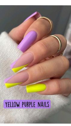 Cute Acrylic Nail Designs, Acrylic Nails Coffin Short, Summer Acrylic Nails, Neon Nails, Nails Coffin, Coffin Nails Designs, Short Acrylic Nails, Nail Polishes, Best Acrylic Nails