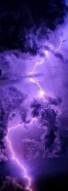 a lightning storm is seen in the sky