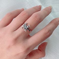 This cute spider ring has great details of the realistic spider, made of solid 925 sterling silver and platinum plating with oxidation darkening process to give it shiny look and great details. Add this cool spider ring to your everyday fine jewelry collection of as gift for your love one. Shipping Policy: Orders will be shipped within 1-3 business days. Economy shipping will take 7-14 days to arrive for U.S. orders. International shipping time is vary per country and per shipping method. Shippi Spider Ring, Real Spiders, Nails Necklace, Plate Jewelry, Brand Clothes, Girly Accessories, Fine Jewelry Collection, Jewelry Plate, Intricate Details