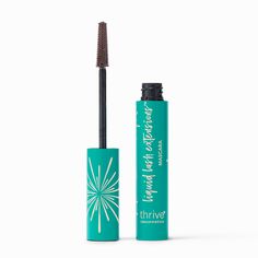 Instantly create the look of lash extensions with this award-winning, best-selling tubing mascara that won't clump, flake or smudge. This water-resistant formula is available in 6 shades! Voted 'Best Vegan Tubing Mascara' byWho What Wear. Learn more about our entire expert lash line to get your best lashes ever. Explore the collectionHERE. | Thrive Liquid Lash Extensions Tubing Mascara in Brown/Black (Crystal) with Holiday Packaging | Thrive Causemetics | 100% Vegan Makeup | Best Cruelty-Free Co Thrive Causemetics Eye Brightener, Thrive Causemetics Mascara, Covergirl Professional Natural Lash Mascara, Thrive Le-vel Skin Care, 19/99 Mascara Taupe, Lash Extension Mascara, Thrive Causemetics, Tubing Mascara, Cruelty Free Cosmetics