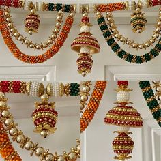 Door Office, Door Hanging Decorations, Diwali Decoration Items, Diwali Decorations At Home, Diy Diwali Decorations, Hanging Display, Chain Rings, Diwali Craft, Diwali Diy