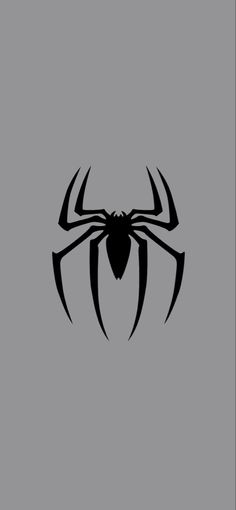 a spider logo on a gray background with black and white lines in the shape of an animal's head