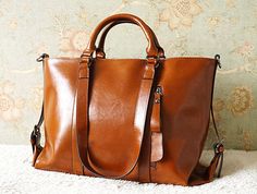 Women leather bag Retro Brown Leather Tote by Stevenhandmade, $89.00 Tan Leather Handbags, Brown Leather Tote Bag, Brown Satchel, Motorcycle Bag, 2013 Fashion, Laptop Shoulder Bag, Bags Handmade, Brown Leather Totes, Travel Bags For Women