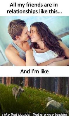 two pictures with the same caption and one has an image of a man kissing a woman