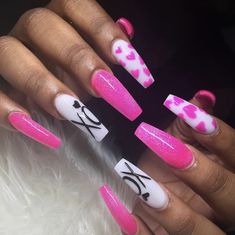 Designed Nails, Ombre Acrylic, Valentine Nail, Nail Types, Nail Board, Candy Paint, Valentine Nail Art, Valentine Nails, Ombre Acrylic Nails