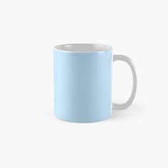 a light blue coffee mug on a white background