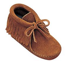 Warm, soft, and completely cute, these booties will keep your little one comfy and adorable as always. The rich, natural suede leather is easy to wear and tailored perfectly for toddler-sized tootsies. From Minnetonka. Fringe Moccasins, Moccasins Women, Minnetonka Moccasins, Fringe Booties, Moccasins Mens, Boot Shoes, Moccasin Boots, Suede Leather Boots, Vintage Memory