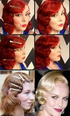 Finger waves Finger Waves, Vintage Hair, Hair Pin, Hair Today, Hair Waves, Vintage Hairstyles