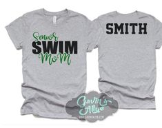 Glitter Senior Swim Mom Shirt | Glitter Senior Swim Mom tshirt Shirt Customize Colors PLEASE READ BEFORE ORDERING WE CANNOT RUSH ORDERS OR CREATE NEW DESIGNS DURING PEAK SEASON AUG - MAY. IF YOU NEED TO CANCEL PLEASE DO SO WITHIN 24HRS Please read full description before ordering we cannot be responsible for mistakes made by not reading the full description. ORDERING INSTRUCTIONS: 1. Select your Garment Size/Color Each size must be selected separately. Please do NOT leave a list of sizes in the Swimming Tshirts Designs, Casual Glitter Short Sleeve T-shirt, Cotton Glitter Short Sleeve Tops, Swim Team Shirts Design, Glitter Football Shirts, Golf Mom Shirts, Swim Mom Shirt, Swim Team Shirts, Golf Mom