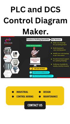 an advertisement for the pc and dcs control diagram maker, which includes instructions on how to