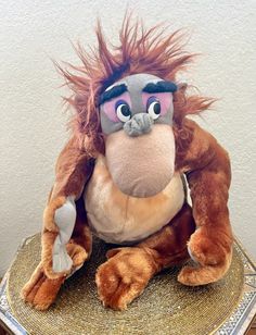 Vintage Walt Disney King Louie Jungle Book Plush Stuffed Animal 15” Orangutan Used from a smoke free house King Louie Jungle Book, Disney King, King Louie, Animal Pictures, Stuffed Animal, Walt Disney, Disney, History, Books