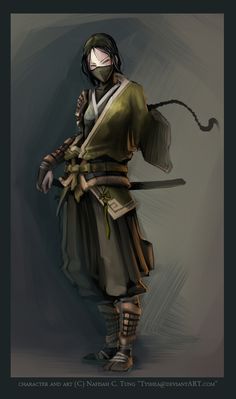 -Kye- by Tyshea Atla Fanart, Monk Dnd, Female Ninja, Her Pictures, Ninja Art, Shadow Warrior, Paint Tool Sai