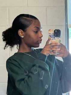 #slickback #naturalhairstyles #bun #blackgirl 4c Natural Hair Slick Back, Slickback Hairstyle Natural Hair, Slick Back Drawstring Ponytail, Slick Back Ideas Natural Hair, 4c Sleek Hairstyles, Slicked Back Bun Black Women, Slick Back Buns Black Women, Slick Back Pony Tutorial, Slick Back Bun Hairstyles Black Women