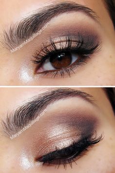 Daytime Smokey using Urban Decay Naked 2 Palette. Bridal Lashes, Quinceanera Makeup, Wedding Makeup For Brunettes, Wedding Eyes, Wedding Eye Makeup, Wedding Makeup For Brown Eyes, Brunette Makeup