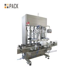 an automatic bottle filling machine with nozzles on the front and back end,