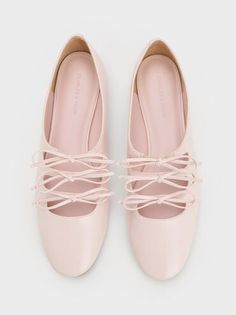 Feminine Slip-on Flats For Spring, Spring Balletcore Ballet Flats With Round Toe, Pink Slip-on Ballet Flats For Summer, Pink Low Heel Ballet Flats For Spring, Pink Round Toe Flats For Spring, Pink Spring Ballet Flats, Chic Pink Almond Toe Ballet Flats, Pink Ballet Flats For Spring, Spring Pink Ballet Flats With Flat Heel