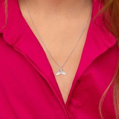 This delightful whale tail pendant necklace, is a whimsical accessory for little girls and preteens alike! Crafted with care from high-quality 925 sterling silver, this necklace exudes charm. The pendant, shaped like the tail of a whale, adds a touch of coastal fun to any outfit. Complete with a matching chain for easy wear, it's a versatile piece that will surely make a splash. Let her dive into style with our enchanting whale tail pendant necklace. Gift box included. Whimsical Accessories, Heart Band, Necklace Gift Box, A Whale, Whale Tail, Girl Bands, Necklace Gift, Sterling Silver Necklace, Girls Accessories