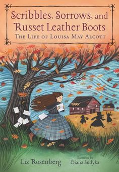 the book cover for scribbles, sorrows, and russell leather boots