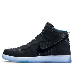 Nike Dunk High CMFT PRM 'All Star - Black Jade' 744309-001 (SNKR) Designer Nike Black Sneakers, Fitted Sneakers For Streetwear With Round Toe, Nike Black High-top Sneakers With Studded Outsoles, Black Custom Sneakers With Spikes For Streetwear, Black High-top Sneakers With Spikes For Streetwear, All Star Black, Black Jade, Star Black, Dunk High