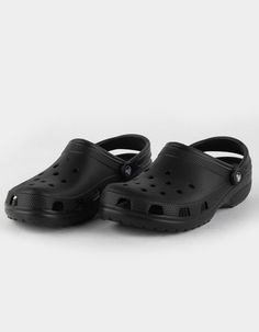 Crocs Classic Clogs. Easy On, Easy Off! The Classic Clog Offers Amazing Comfort And Support, Thanks To The Light, Durable Croslite™ Material And Molded Design. Customize Your Crocs Clog However They Like; Ventilation Holes Accommodate Jibbitz™ Brand Charms. Pivoting Heel Straps For A More Secure Fit. Easy To Clean. Iconic Crocs Comfort™: Lightweight. Flexible. 360-Degree Comfort. Imported. | Crocs Classic Unisex Clogs