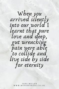 a quote that reads when you married silently into our world i learn to eat pure love and deep gutt