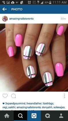 Pinkish Nails, Tartan Nails, Jade Nails, Multicolored Nails, Tree Nails, Fancy Nails Designs, Pretty Nail Art Designs, Glamorous Nails, Colorful Nail Designs