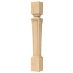 a tall wooden post on a white background