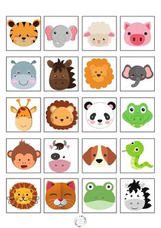 an animal themed printable game for kids