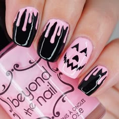 Nail Art Halloween, Holloween Nails, Halloween Acrylic Nails, Cute Halloween Nails, Pumpkin Nails, October Nails, Cute Gel Nails, Nails For Kids, Halloween Nail Designs