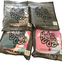 Hydrojug Sleeve Pack Of 4 New With Tags Tags, Black Pink, Pink, Black, Color