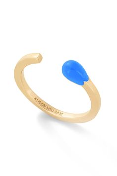 A signature Alison Lou classic. This ring is the perfect layering piece and adds a subtle pop of color. Match Ring, Cutesy Clothes, Aesthetic Jewellery, Alison Lou, Band Necklace, Basic Jewelry, Stack Ring, Mixed Metal Jewelry, Jewelry Accessories Ideas