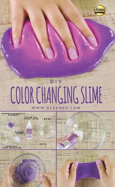 how to make a diy color changing slime for nails and nail polishing