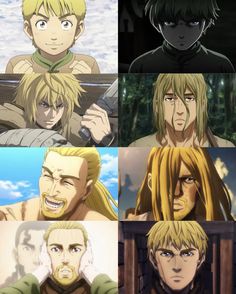 four different avatars from the anime, one with blonde hair and another with green eyes