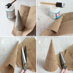 instructions for how to make a paper cone