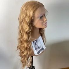 FASHIONDEITYSHAIR | Hair | 22 Strawberry Blonde Curly Wavy Lace Front Wig New | Poshmark Strawberry Blonde Curly, Blend Wig, Strawberry Blonde, Lace Front Wig, Beautiful Woman, Lace Front Wigs, Hair Lengths, Red Yellow, Lace Front