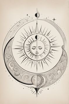 Sun Moon Tattoo, Small Moon Tattoos, Moon Sun Tattoo, Sun And Moon Tattoo, Minimal Tattoo, Moon Tattoo, Neck Tattoo, Shoulder Tattoo