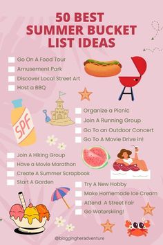 the 50 best summer bucket list for kids